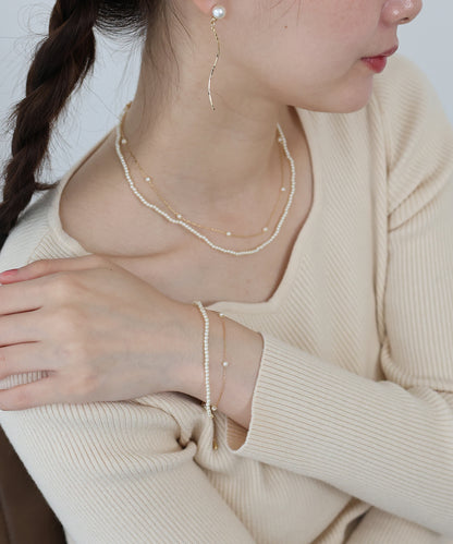 パール2連ネックレス/ ニッケルフリー【ネコポス】