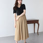 【SALE】フロントシャーリングドッキングワンピース