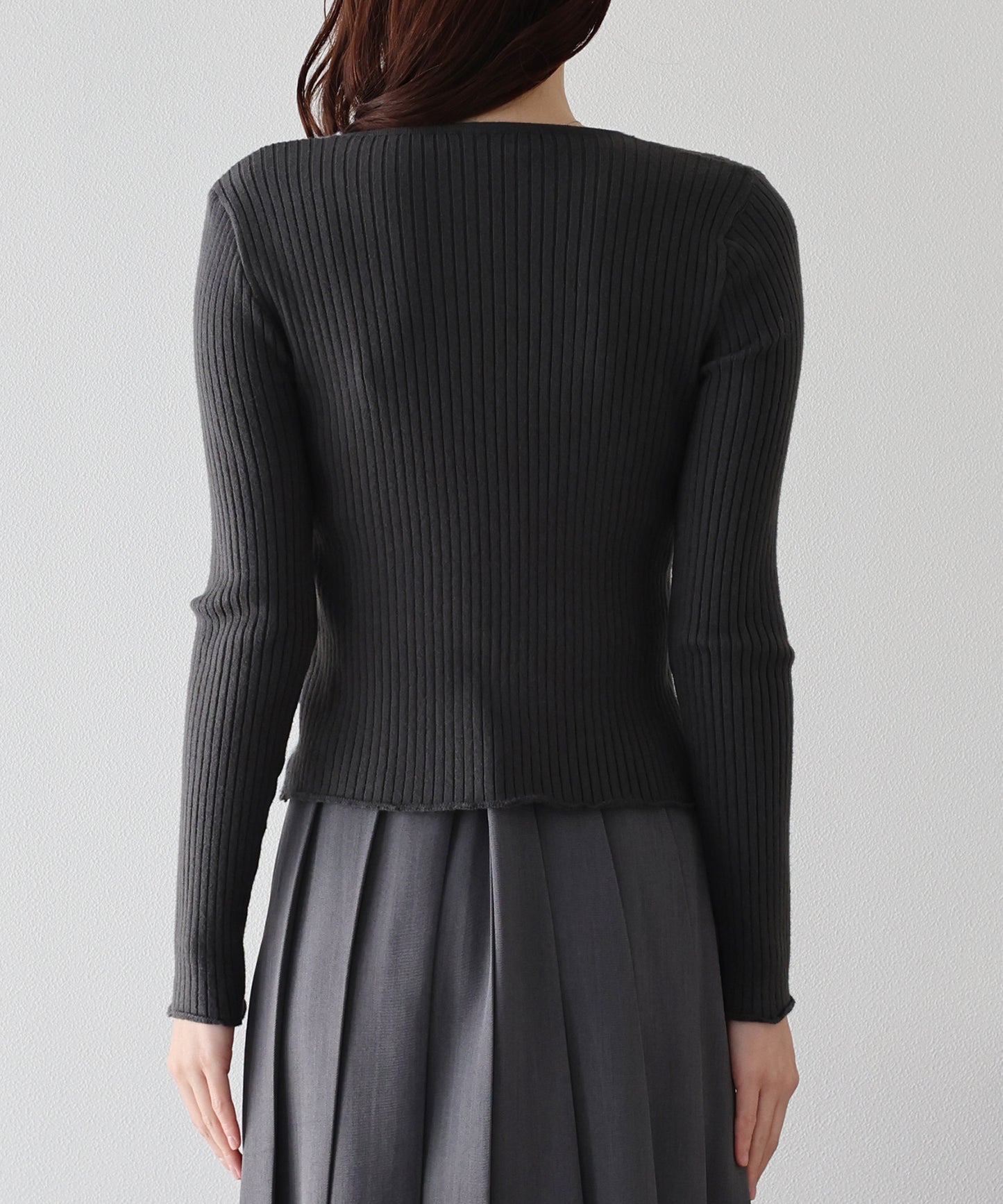 【SALE】バイカラーレイヤードカーディガン