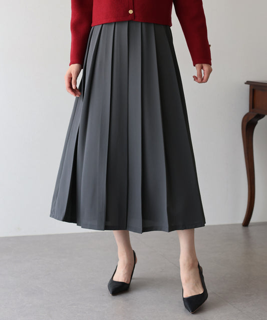 【早割5％OFF】ロングプリーツスカート