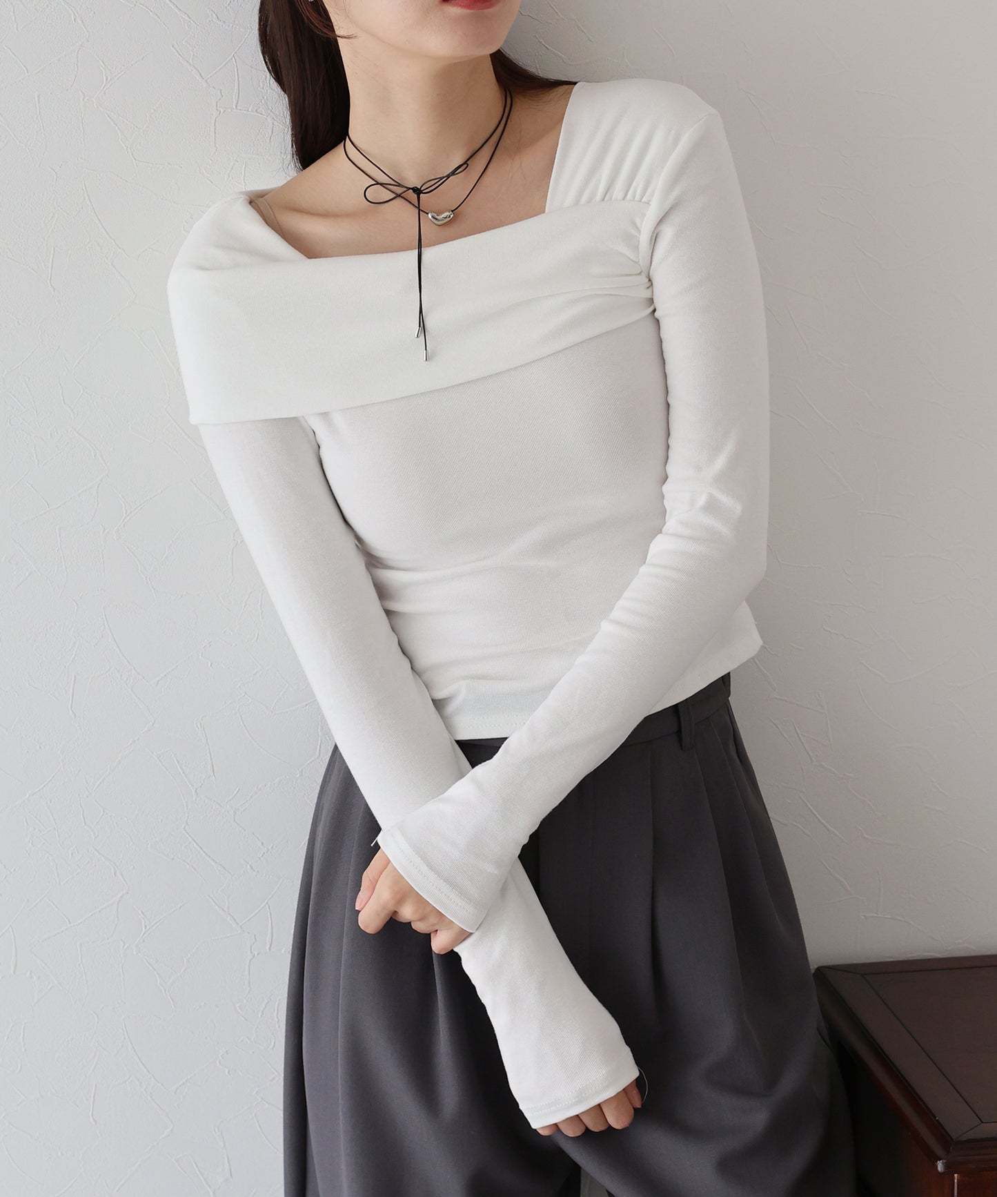 【早割5％OFF】ワンショルダーカットソー【ネコポス】
