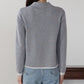 バイカラーポロ襟ニット