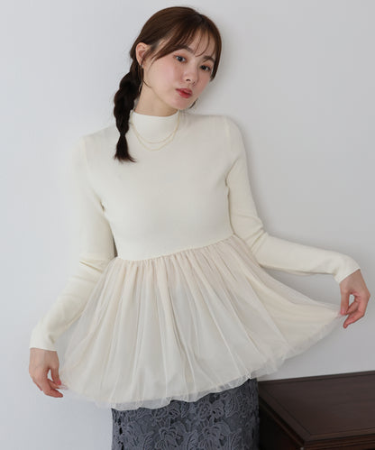 【早割5％OFF】バルーンチュールドッキングニット