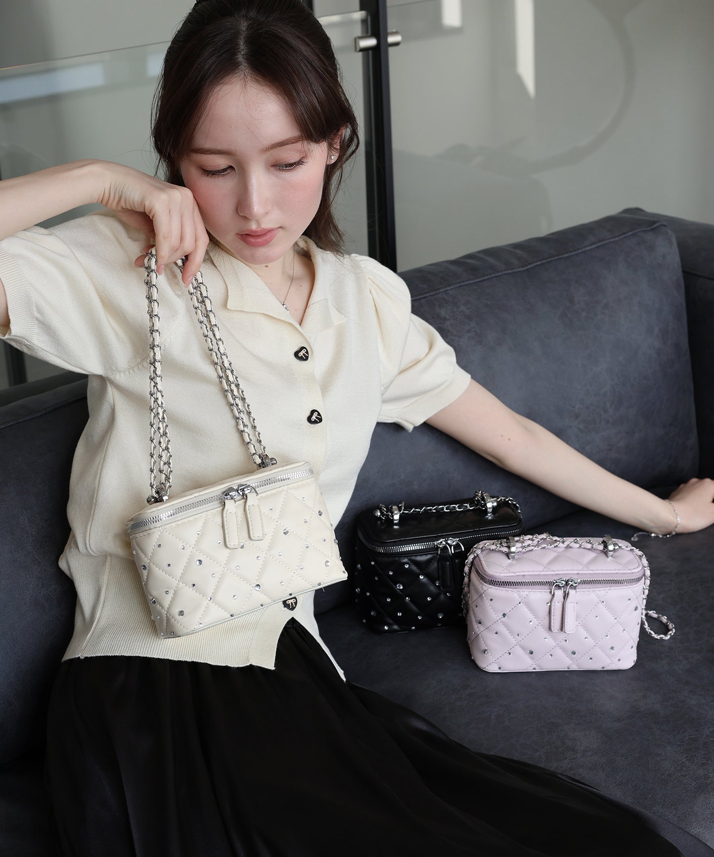 ビジューバニティバッグ