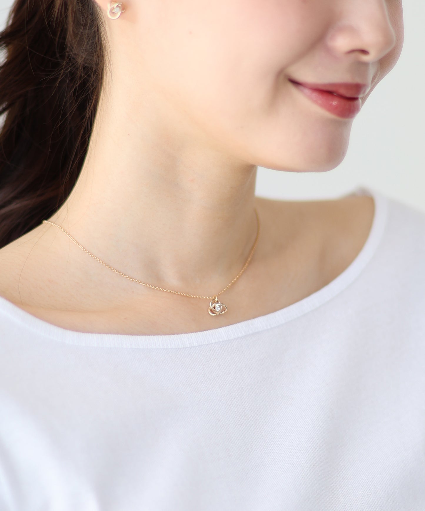 【早割5％OFF】リングビジューネックレス / ニッケルフリー【ネコポス】