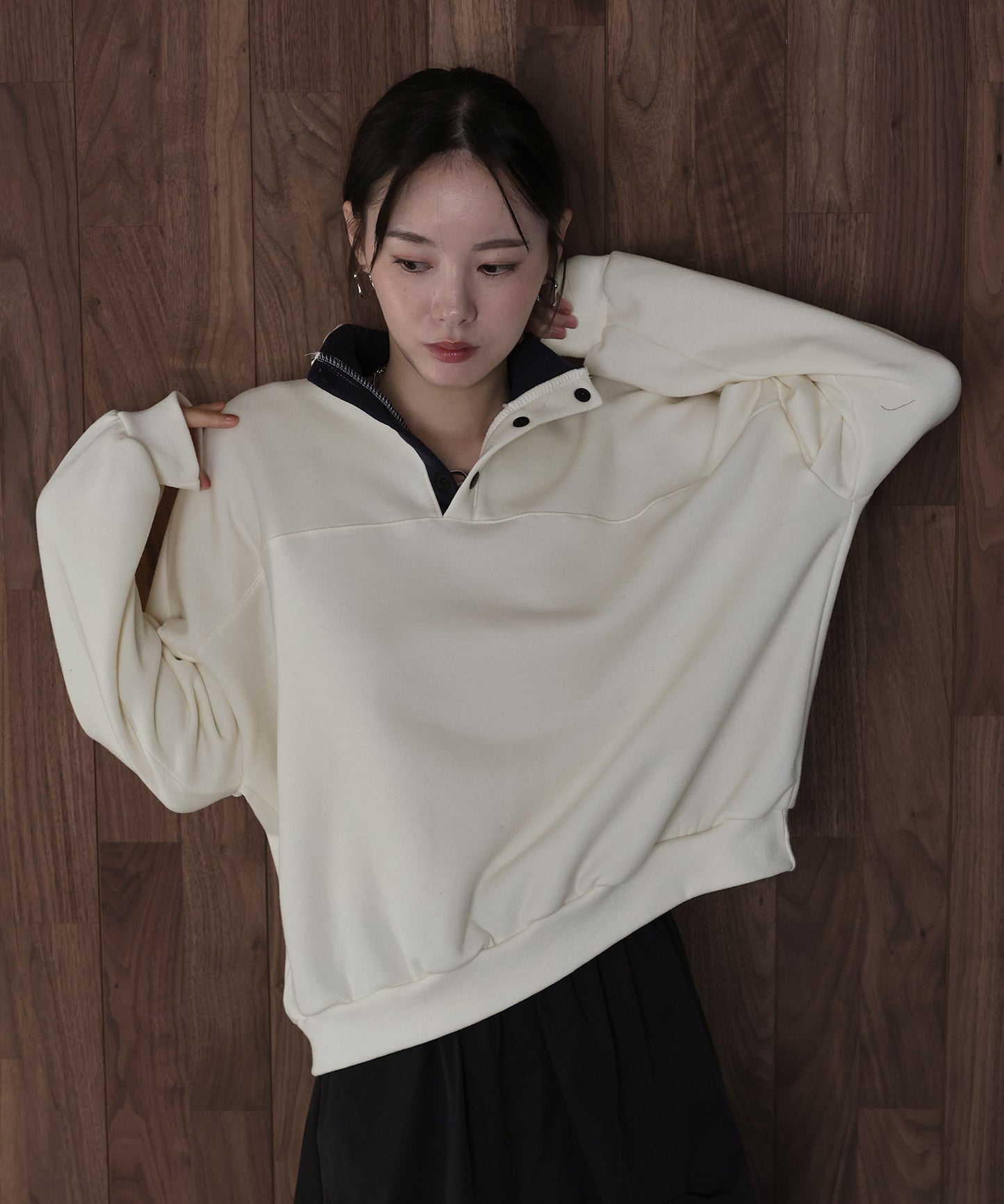 【早割5％OFF】裏起毛バイカラースウェット