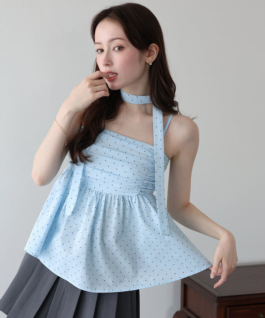【早割5％OFF】ペプラムリボンタイキャミソール【メール便】