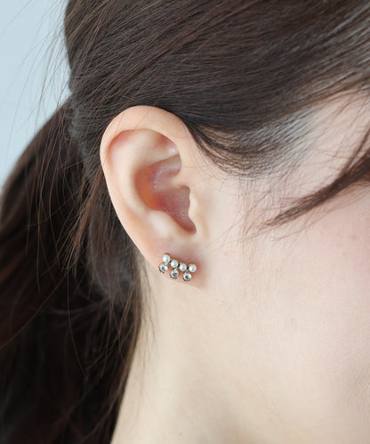 【早割5％OFF】ビジューパールピアス / サージカルステンレス【ネコポス】