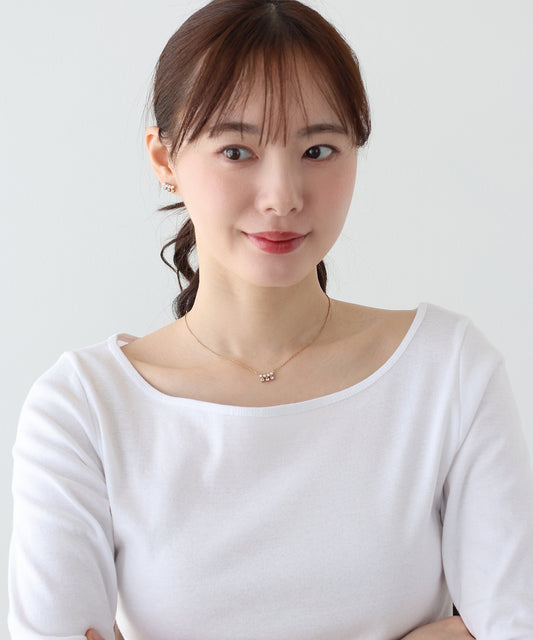 【早割5％OFF】ビジューパールネックレス / サージカルステンレス【ネコポス】