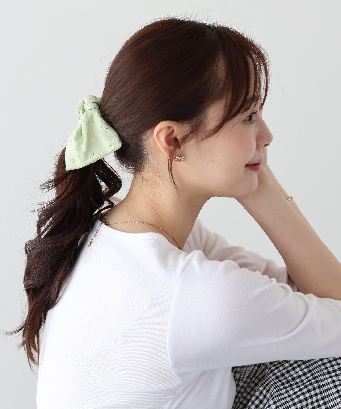 【早割5％OFF】コットンレースリボンシュシュ【ネコポス】