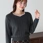 【早割5％OFF】《2サイズ展開》ハートネックワイドリブニット