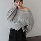 【早割5％OFF】オフショルダースウェット