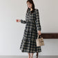 【TIME SALE】チェック長袖ワンピース