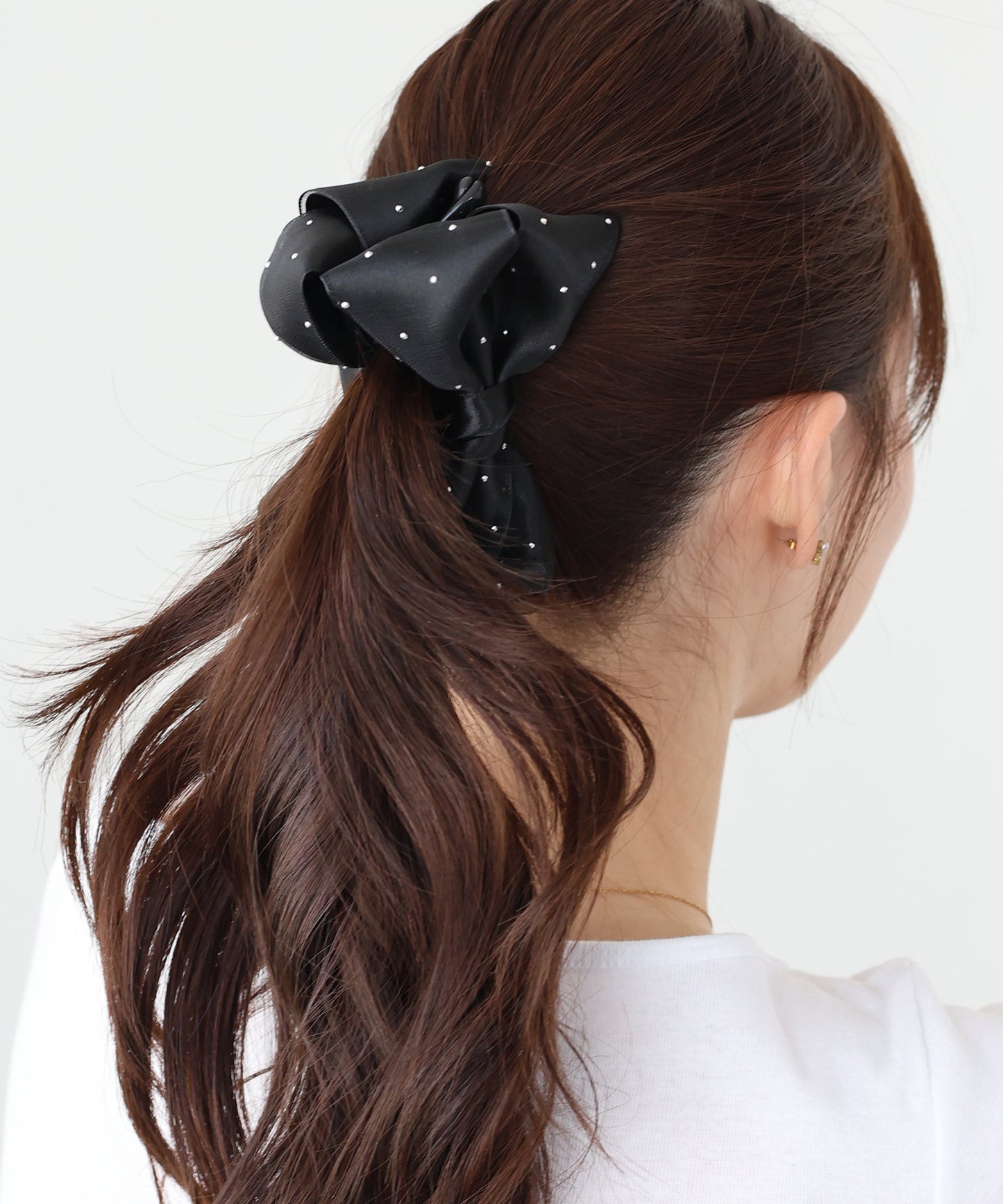 スタッズリボンバナナクリップ