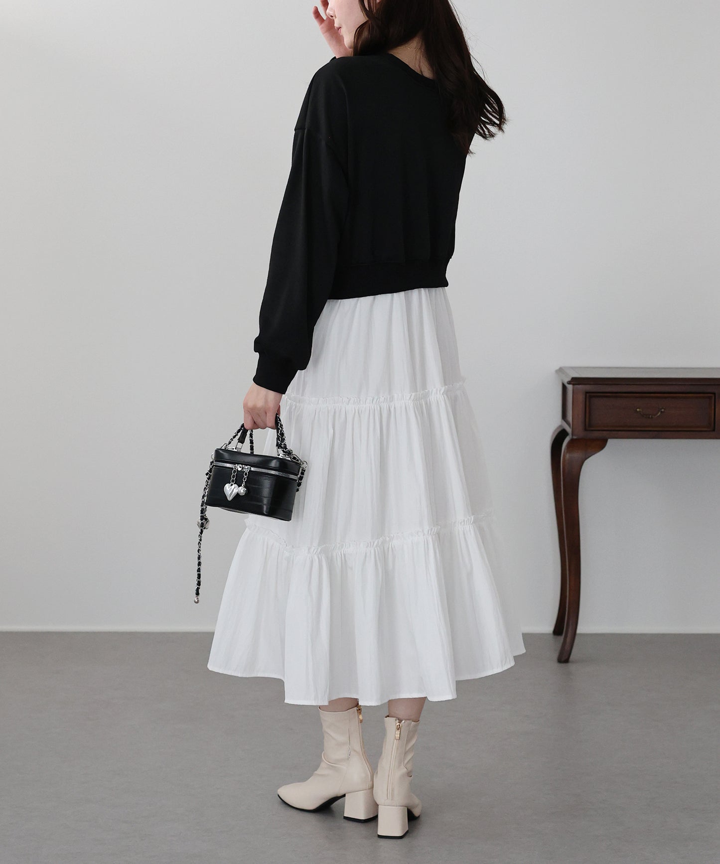 【早割5％OFF】ドッキングティアードワンピース