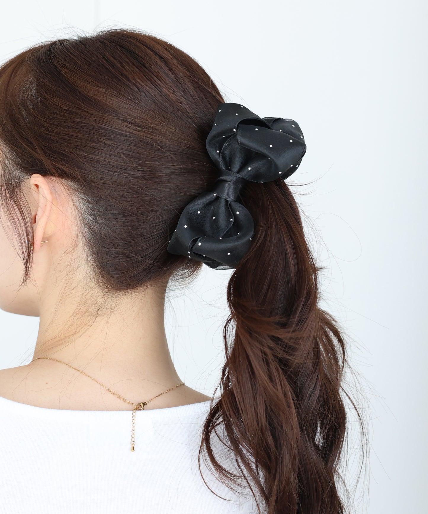 【早割5％OFF】スタッズリボンバナナクリップ