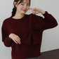 【早割5％OFF】リボンスウェットトップス