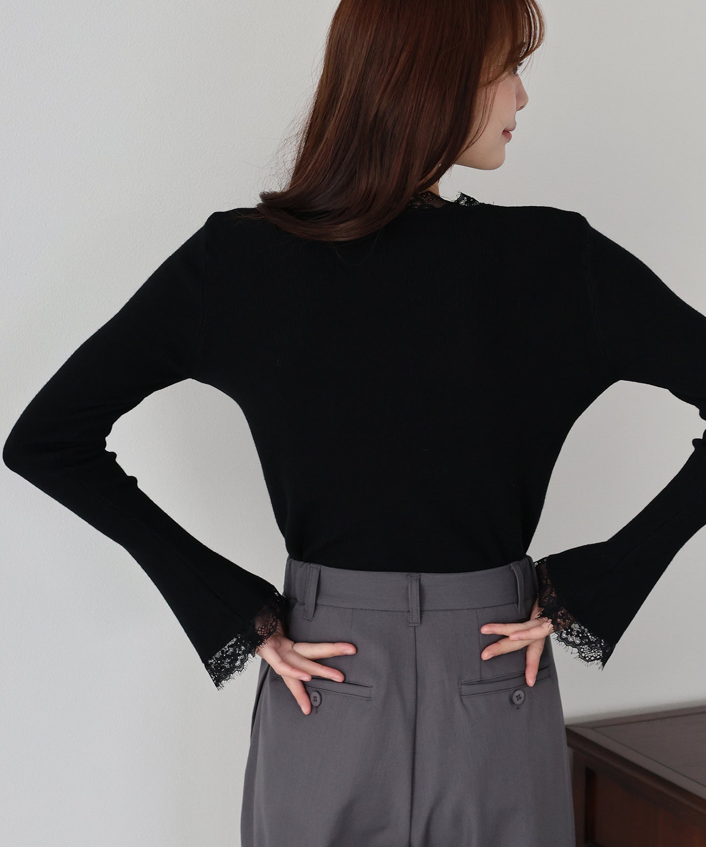 レースドッキングニット