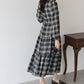 【TIME SALE】チェック長袖ワンピース