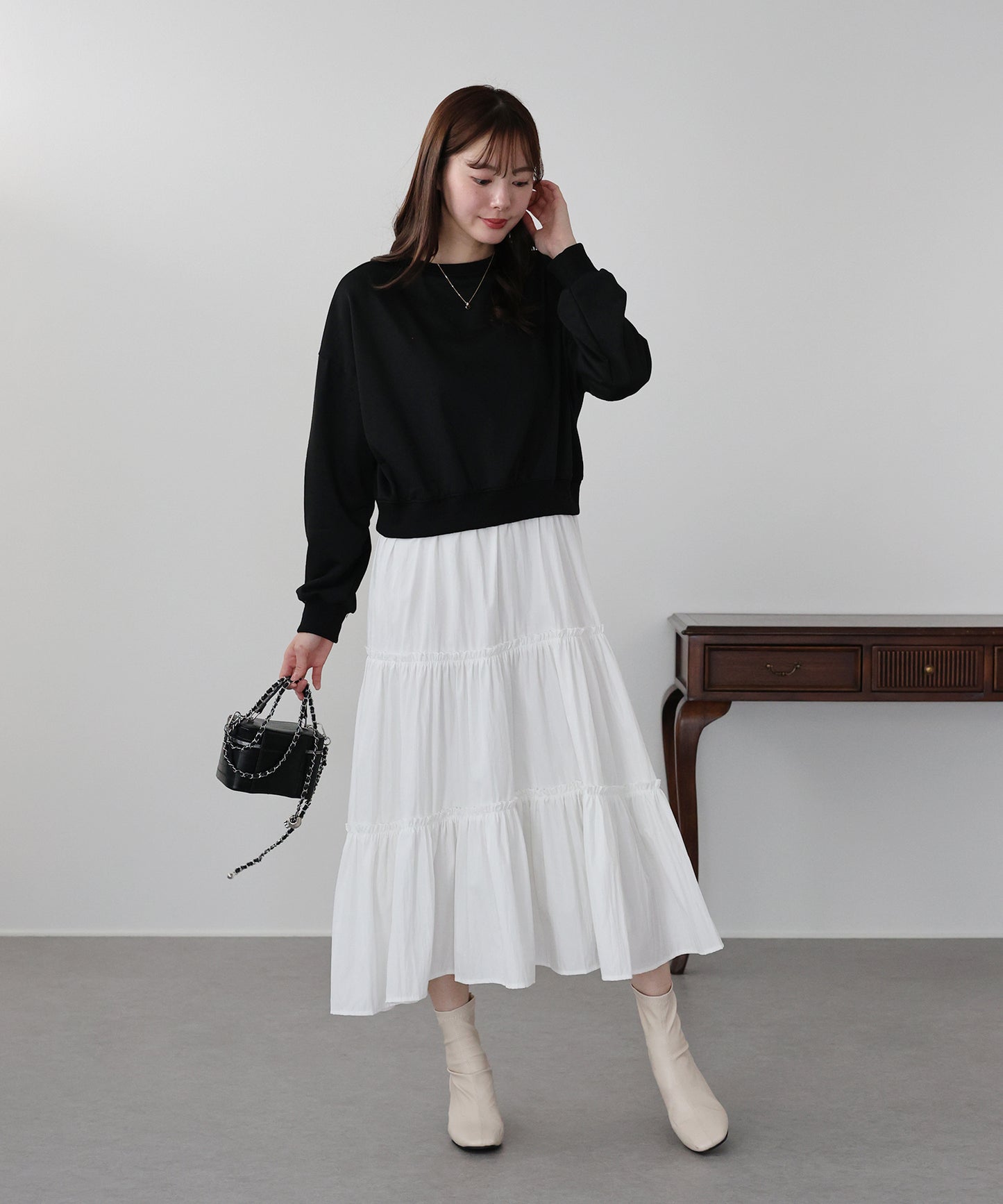 【早割5％OFF】ドッキングティアードワンピース