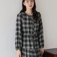 【TIME SALE】チェック長袖ワンピース