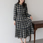 【TIME SALE】チェック長袖ワンピース