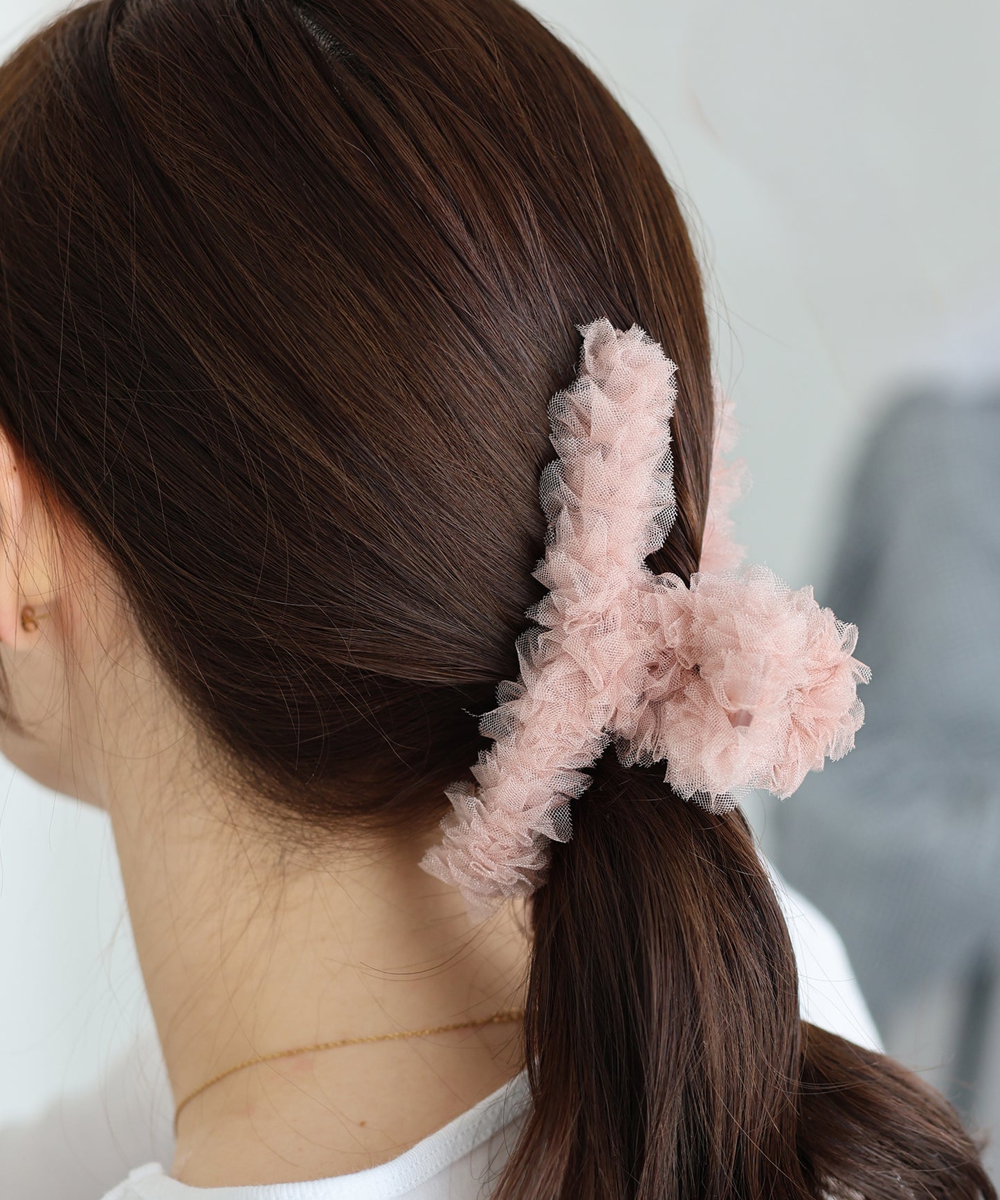 【早割5％OFF】フリルチュールバンスクリップ