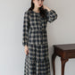 【TIME SALE】チェック長袖ワンピース