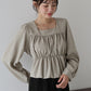 【早割5％OFF】バックリボンペプラムブラウス【ネコポス】