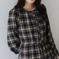 【早割5％OFF】チェック長袖ワンピース
