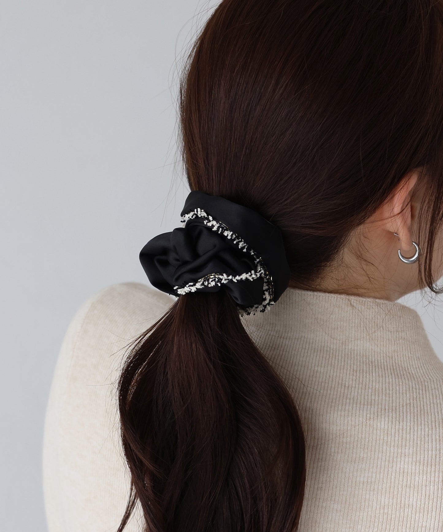 【早割5％OFF】ツイードサテンシュシュ【ネコポス】