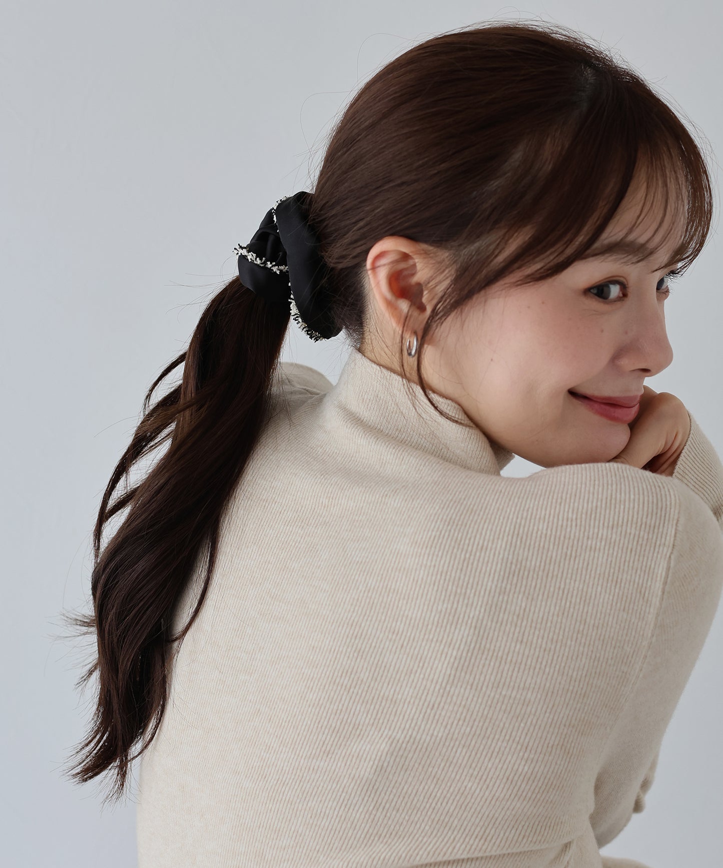 【早割5％OFF】ツイードサテンシュシュ【ネコポス】