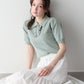 【早割5％OFF】フロントフリルポロニット