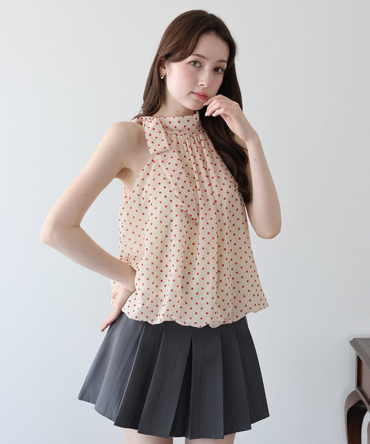 【早割5％OFF】ホルターネックバルーンブラウス【メール便】
