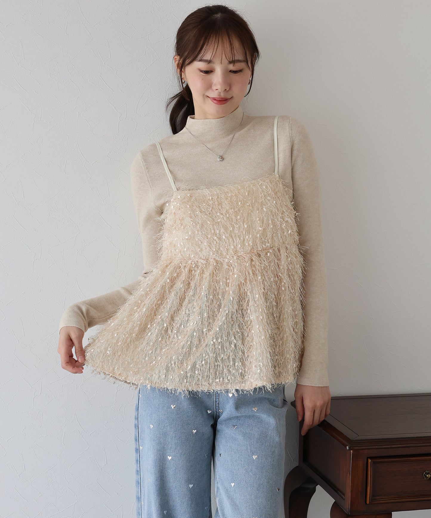 【早割5％OFF】フェザーフリンジビスチェ【ネコポス】
