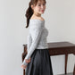 【早割5％OFF】ドットオフショルダーカットソー【メール便】