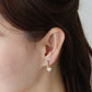 ラインビジューパールピアス【メール便】