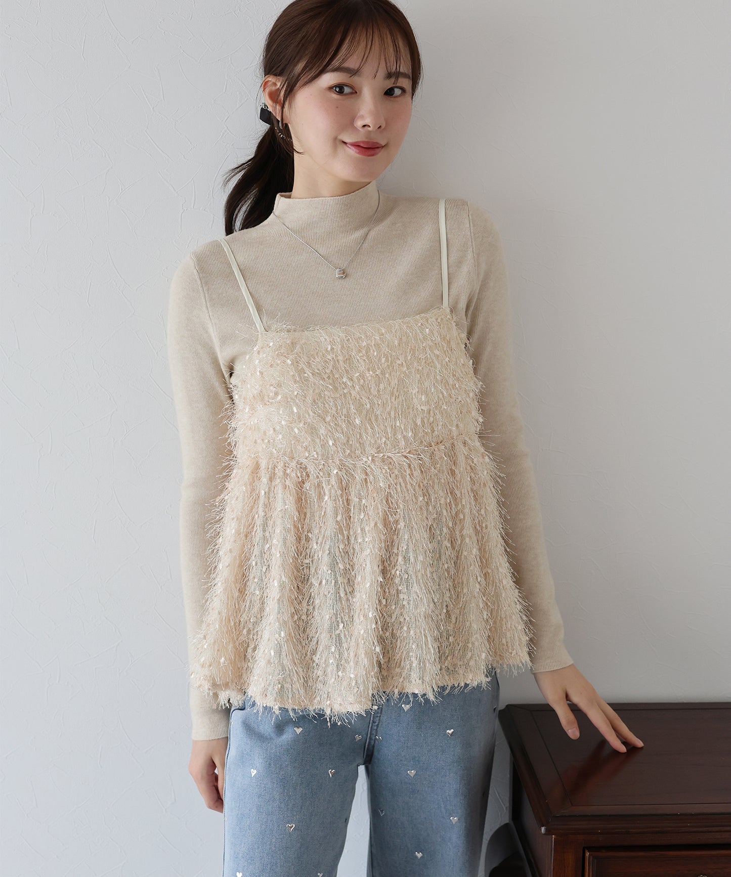 【早割5％OFF】フェザーフリンジビスチェ【ネコポス】