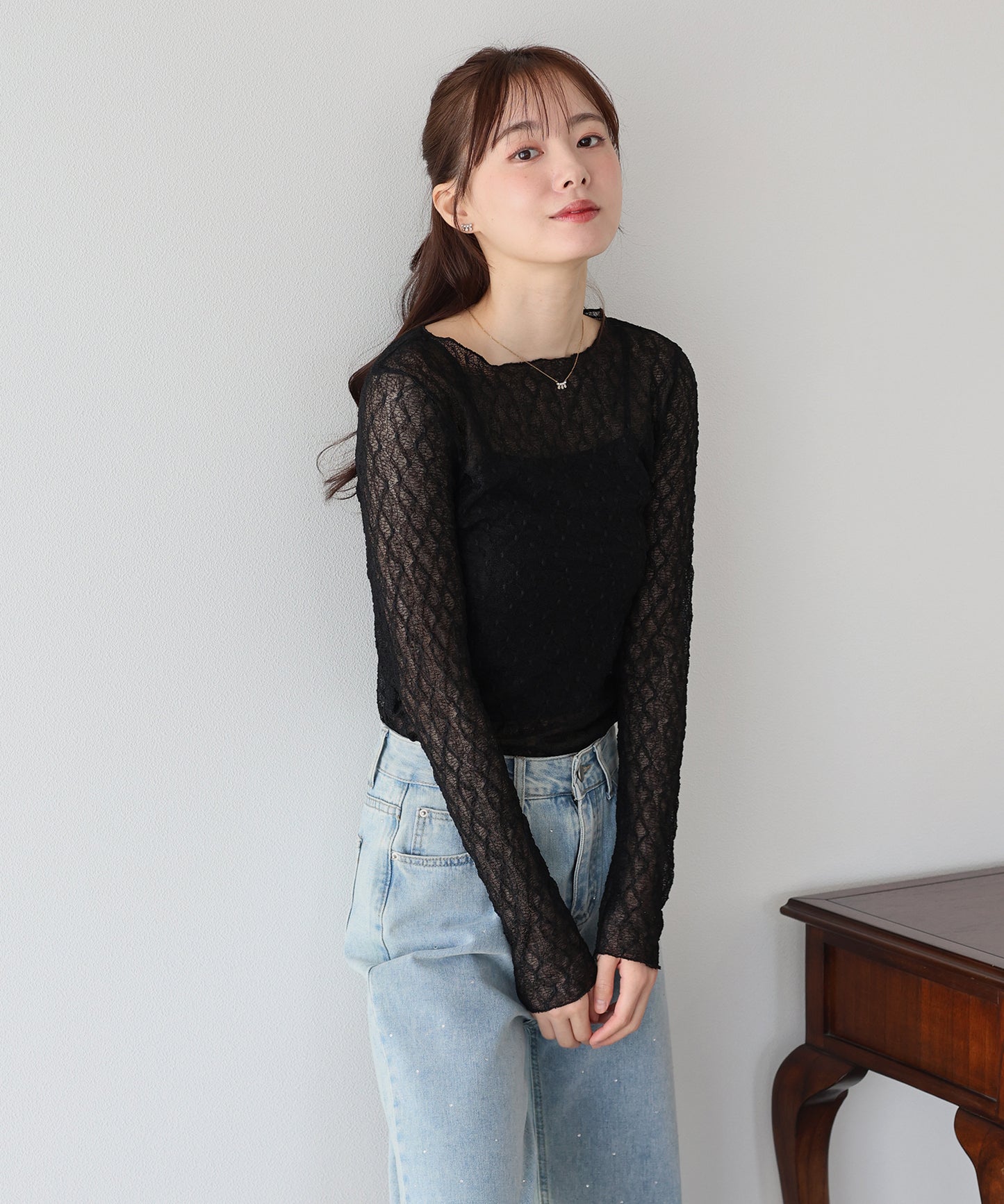 【早割5％OFF】ぽこぽこシアージャガードトップス【ネコポス】