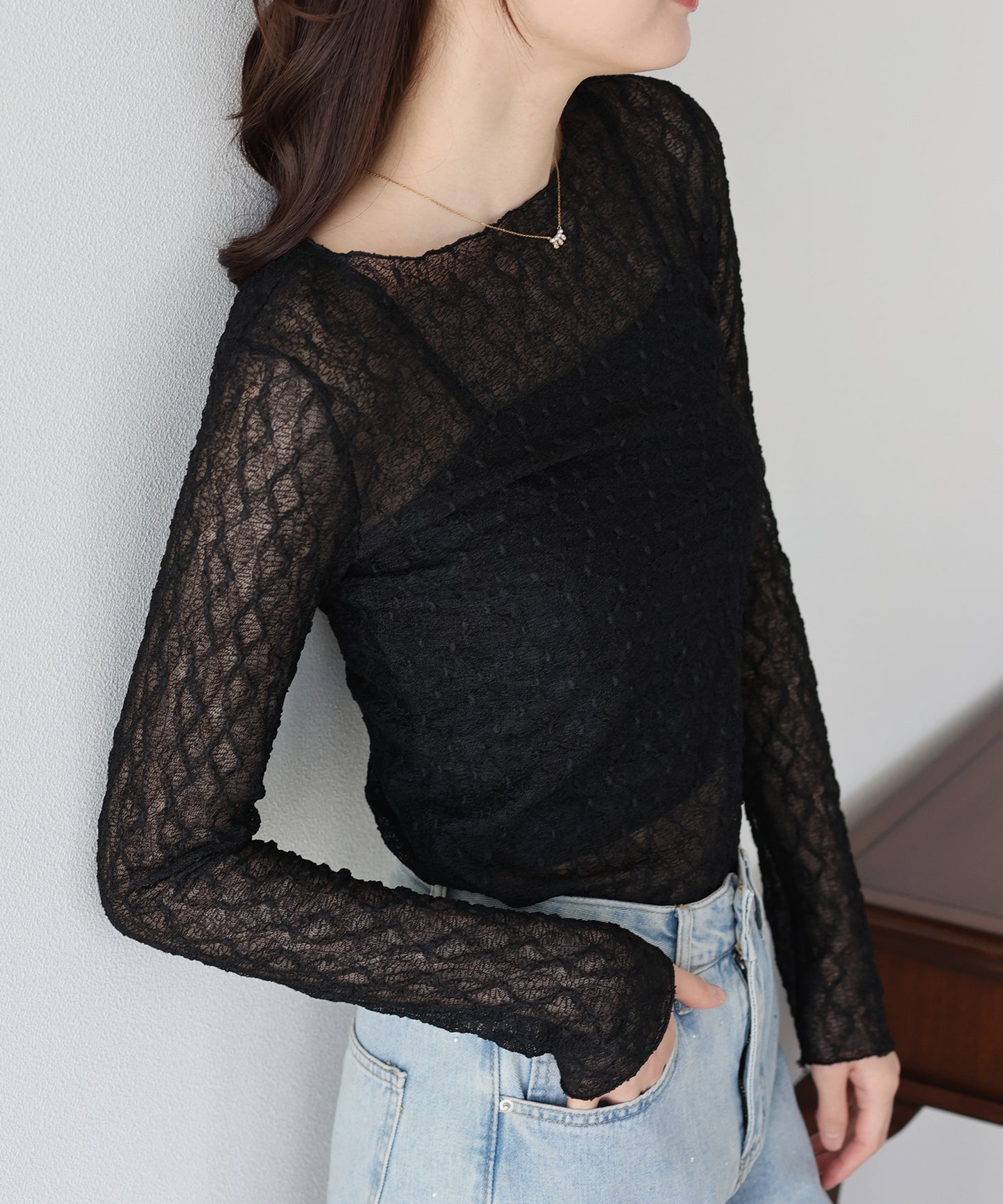 【早割5％OFF】ぽこぽこシアージャガードトップス【ネコポス】