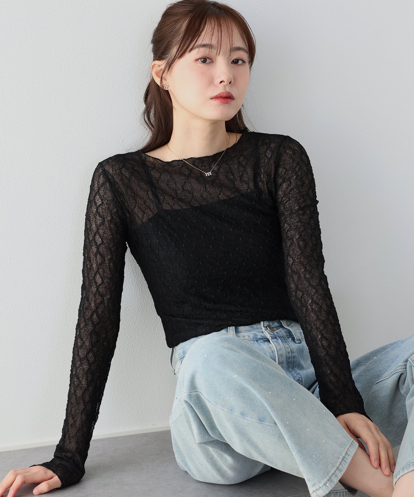 【早割5％OFF】ぽこぽこシアージャガードトップス【ネコポス】