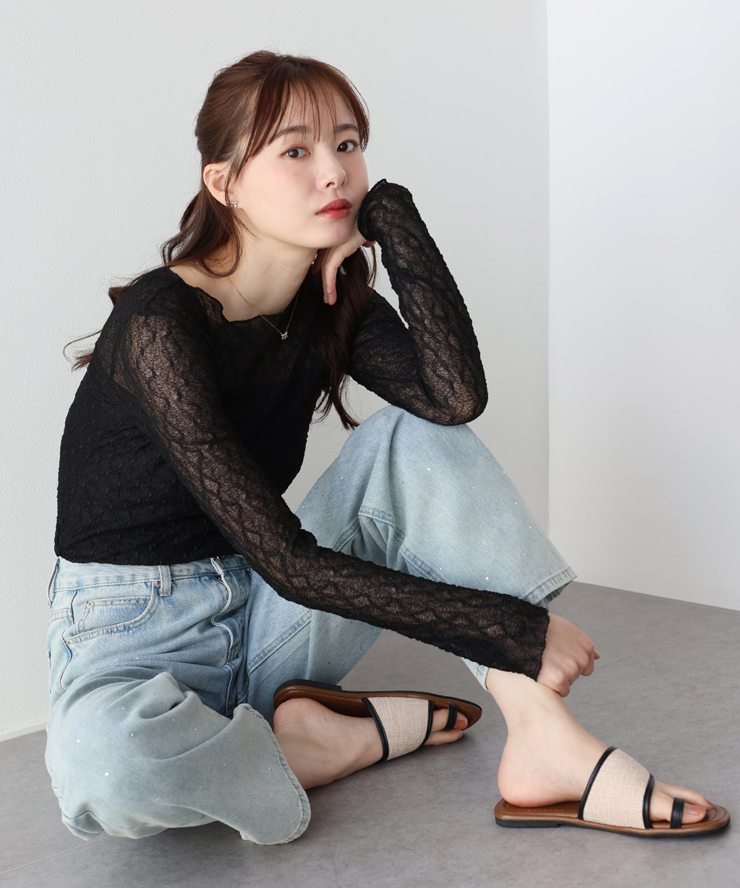 【早割5％OFF】ぽこぽこシアージャガードトップス【ネコポス】