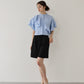 【新商品限定5％OFF（木）】[J by blue] 半袖フリルシャツ