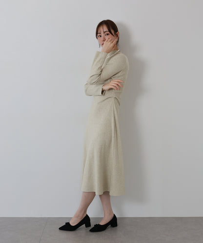 【早割5％OFF】サイドタックニットワンピース
