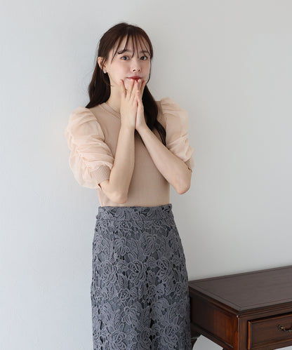 シアースリーブサマーニット