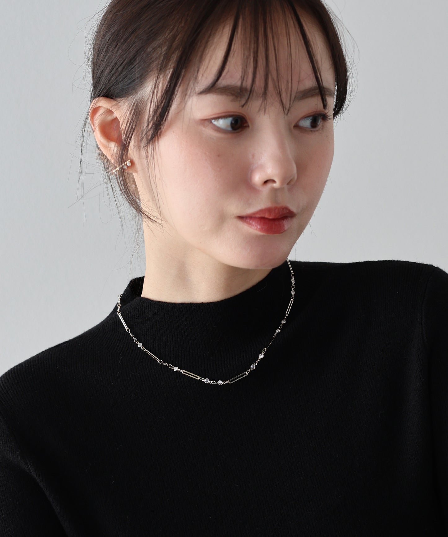 【早割5％OFF】ビジューバーネックレス/ ニッケルフリー【ネコポス】