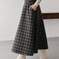 【早割5％OFF】ツイードチェックフレアスカート