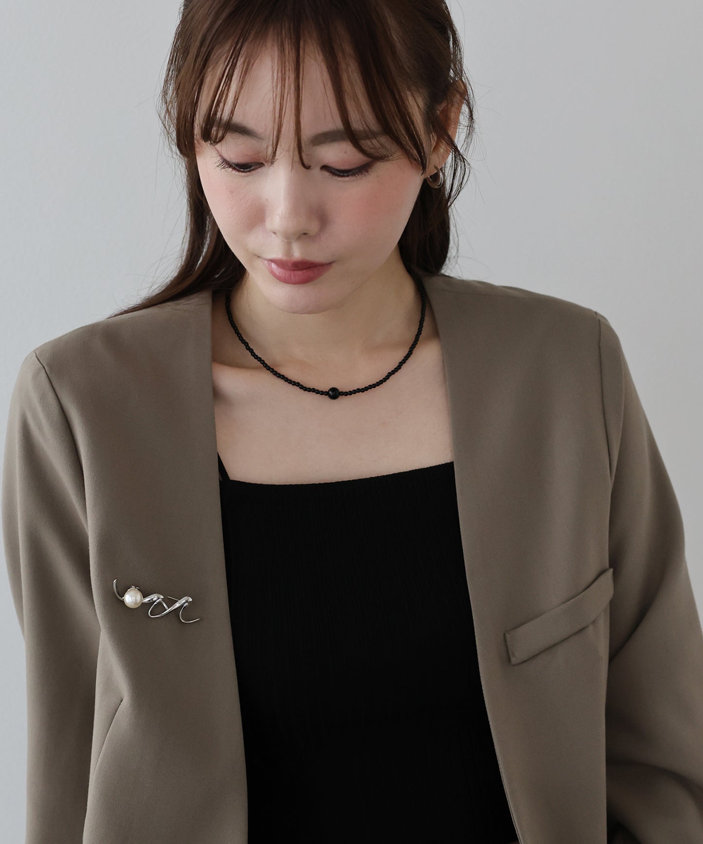 メタルライン＆パールブローチ【ネコポス】