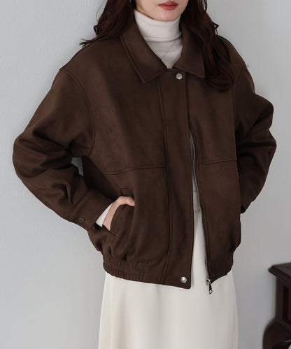 スウェードZIPブルゾン