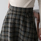 【早割5％OFF】ツイードチェックフレアスカート